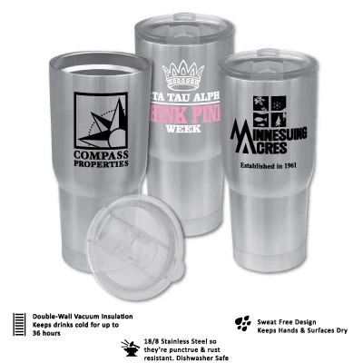 22 Oz. Vacuum Insulated Stainless Steel Tumbler Copper Lined With Slider Lid 1