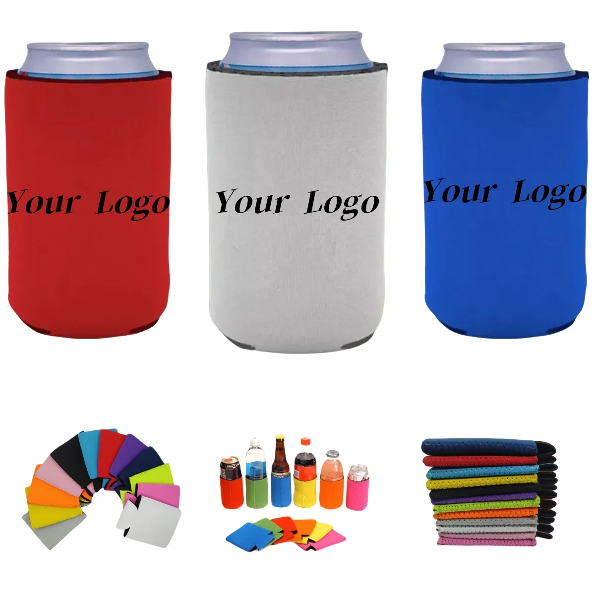 Can Sleeve Cooler Insulated with neoprene, custom koozie with logo imprint 1