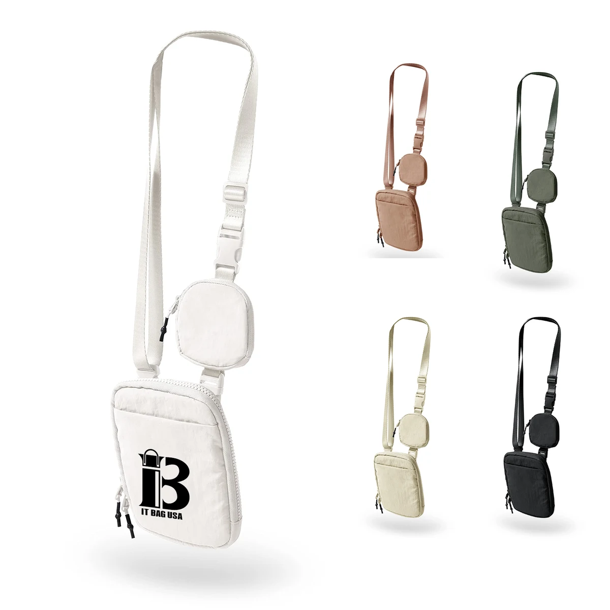 Unisex Crossbody Bag With Removable Small Pouch 1
