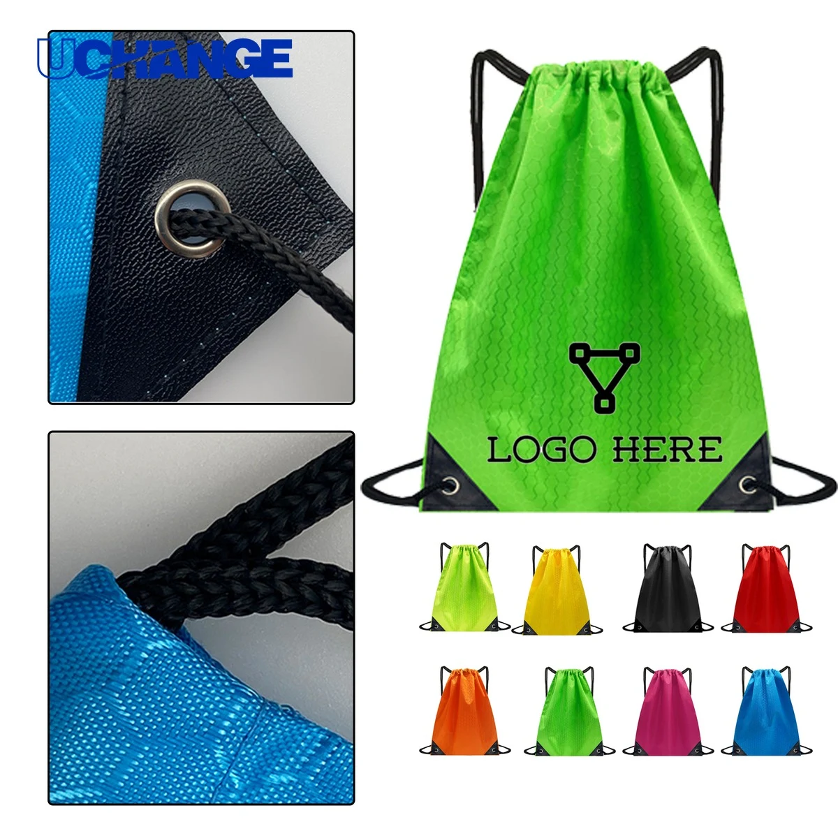 Solid Color Drawstring Bag 1
