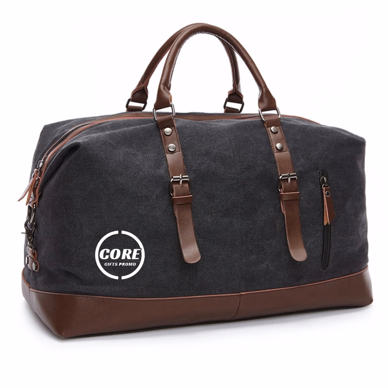 Canvas Leather Travel Duffle Bag