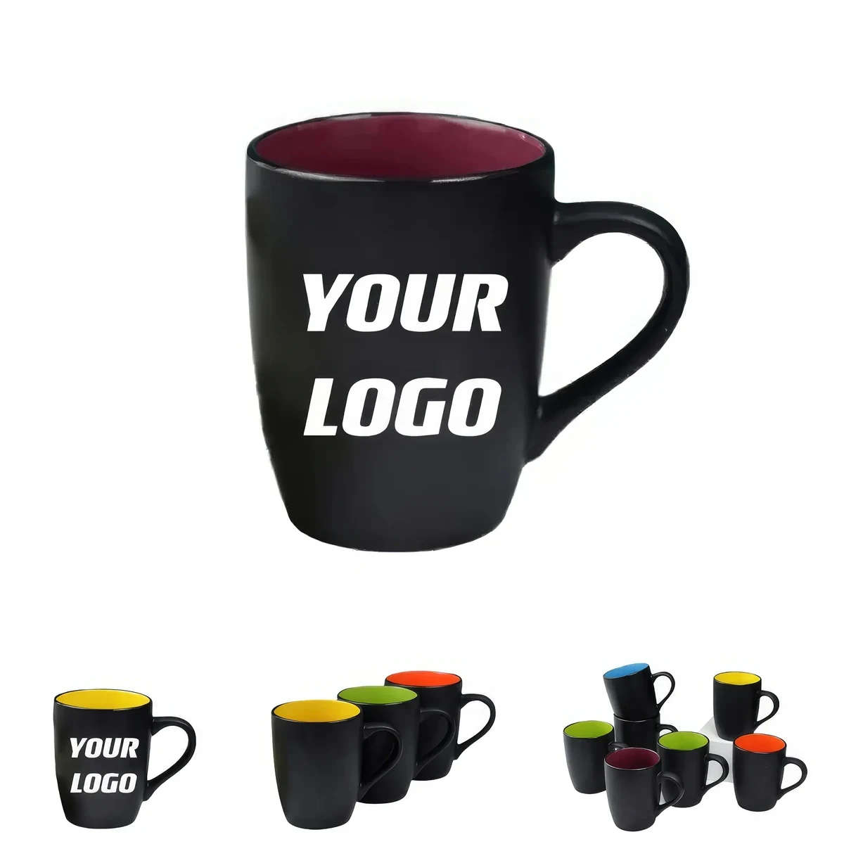 17oz Black Coffee Mug Milk Cups 1