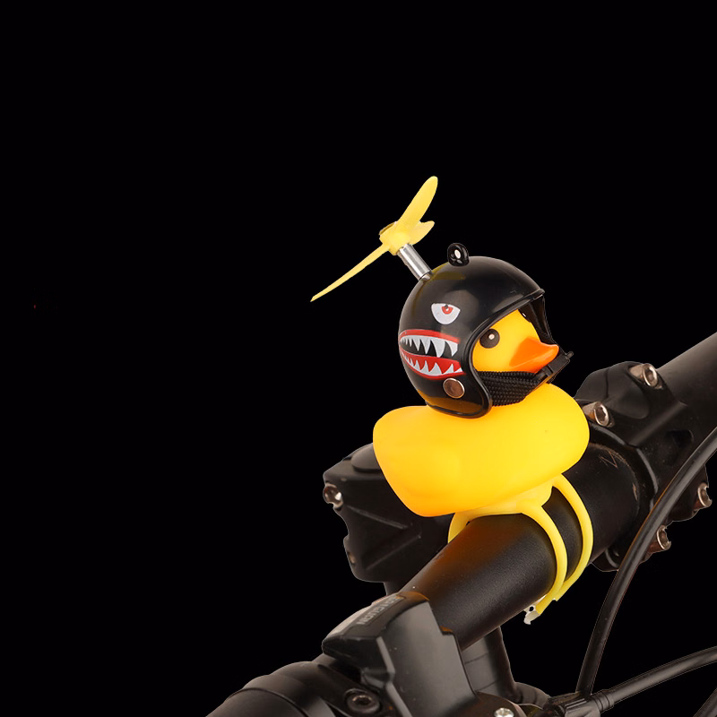Duck Bicycle Horns with Propeller Helmet