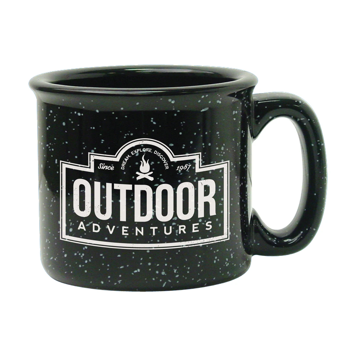 15 oz. Black Campfire Mug 1