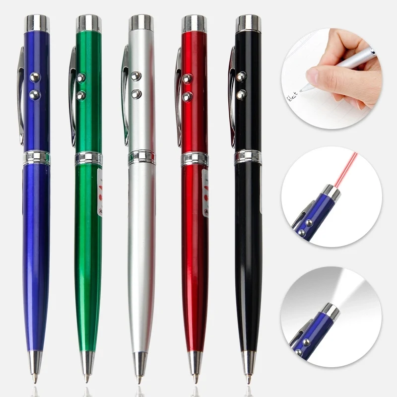Multifunction Stylus Ballpoint Pens Laser LED Flashlight 1
