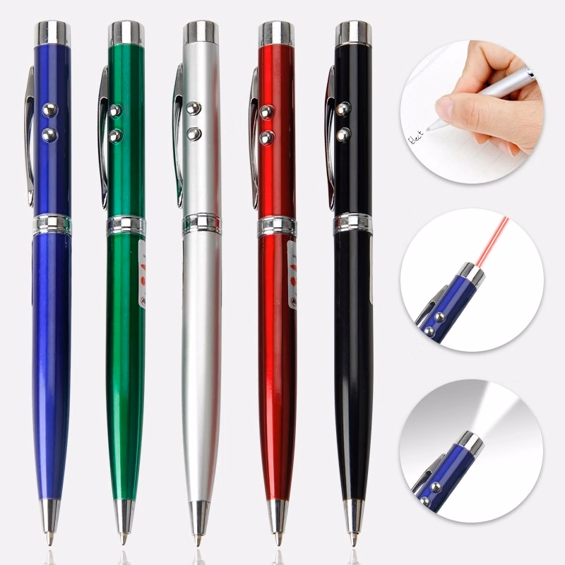 Multifunction Stylus Ballpoint Pens Laser LED Flashlight
