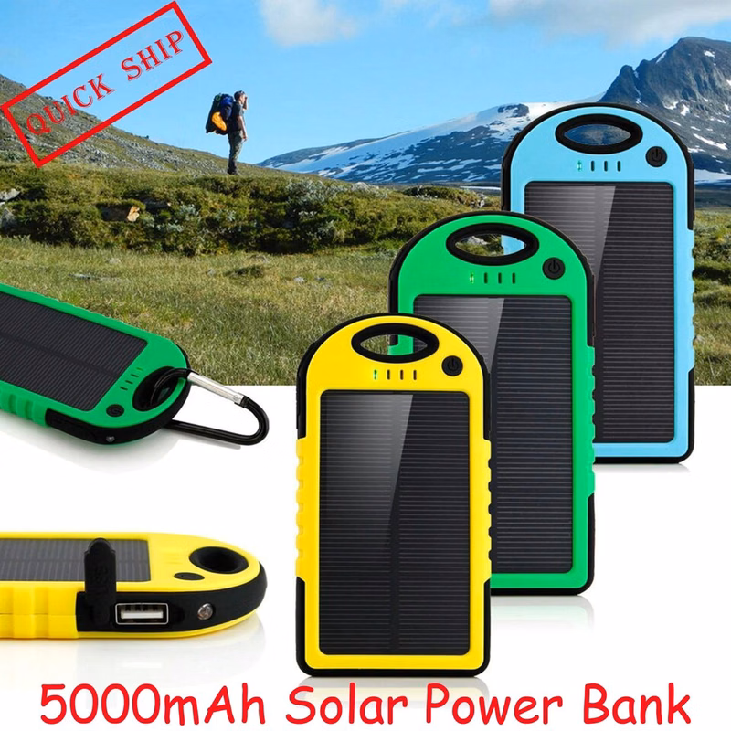 STOCK 3 in 1 Waterproof Solar Charger with LED SOS Light