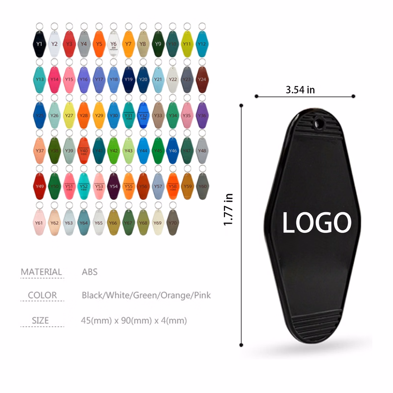 Diamond Shape Plastic Hotel Luggage Keychain