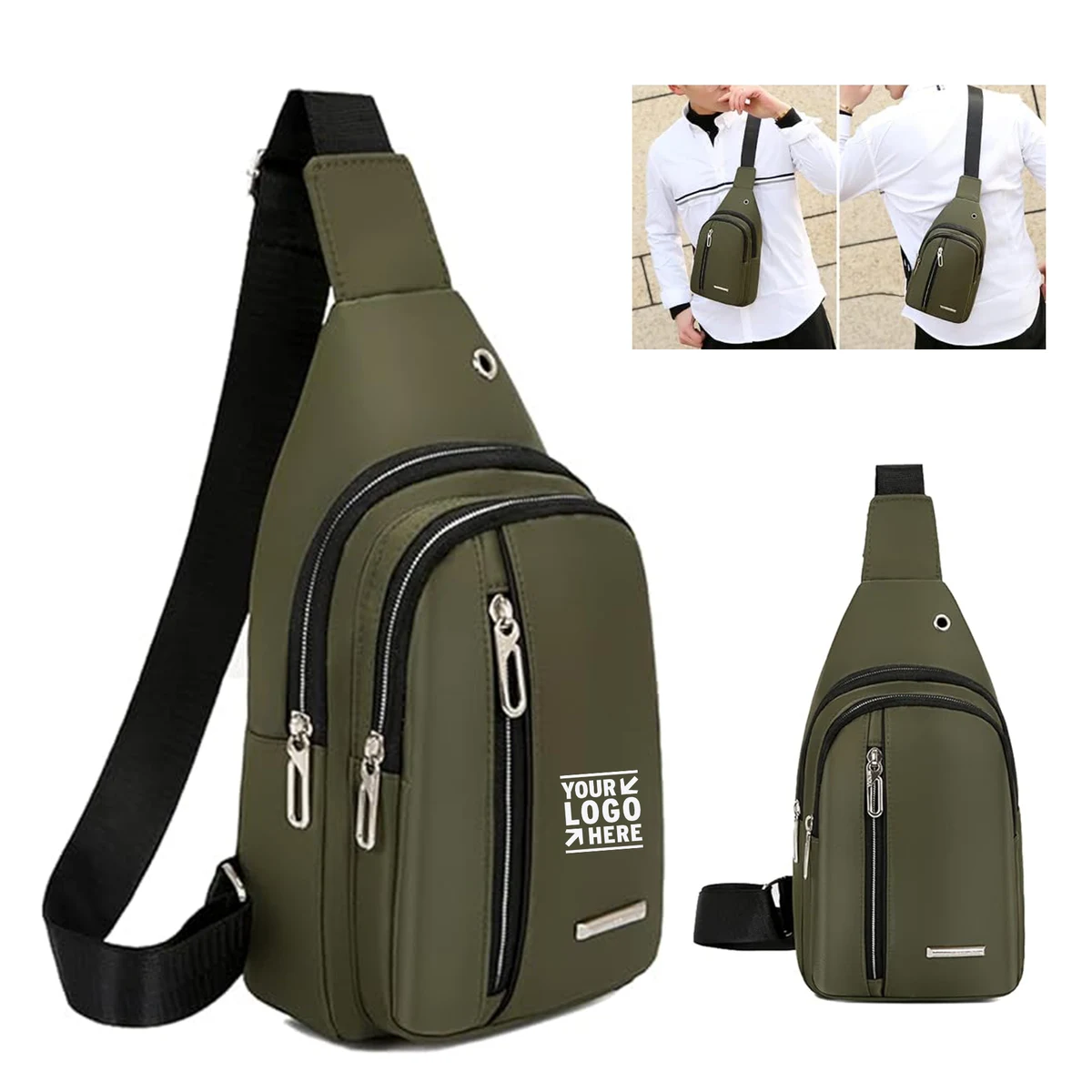 Outdoors Small Sling Crossbody Bag with Adjustable Shoulder Strap 1