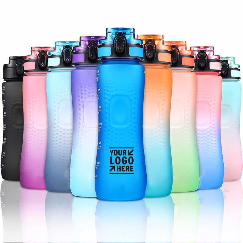 25OZ 0.2 Gallon Motivational BPA Free Leakproof Tritan Water Bottle With Time Marker