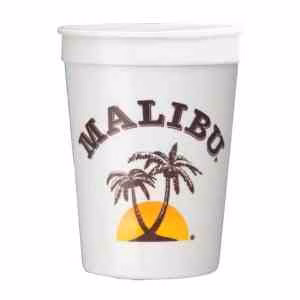 12 oz. Offset Print Smooth Plastic Stadium Cup