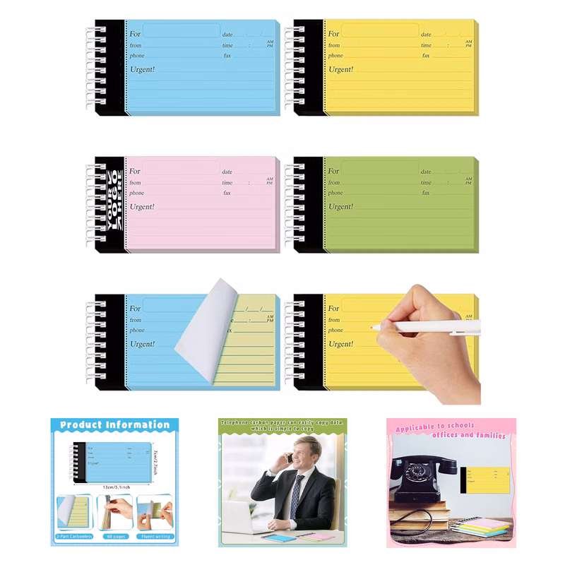 5.5" x 2.76" 60 Sheets Phone Book Message Pad