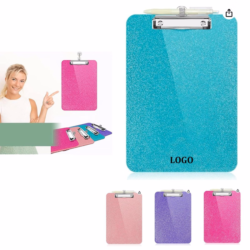 Clear Glitter Clipboards