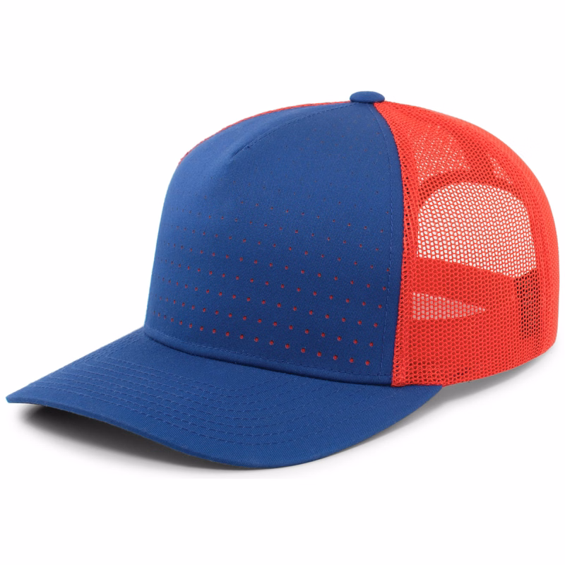 Perforated 5-Panel Trucker Snapback Cap