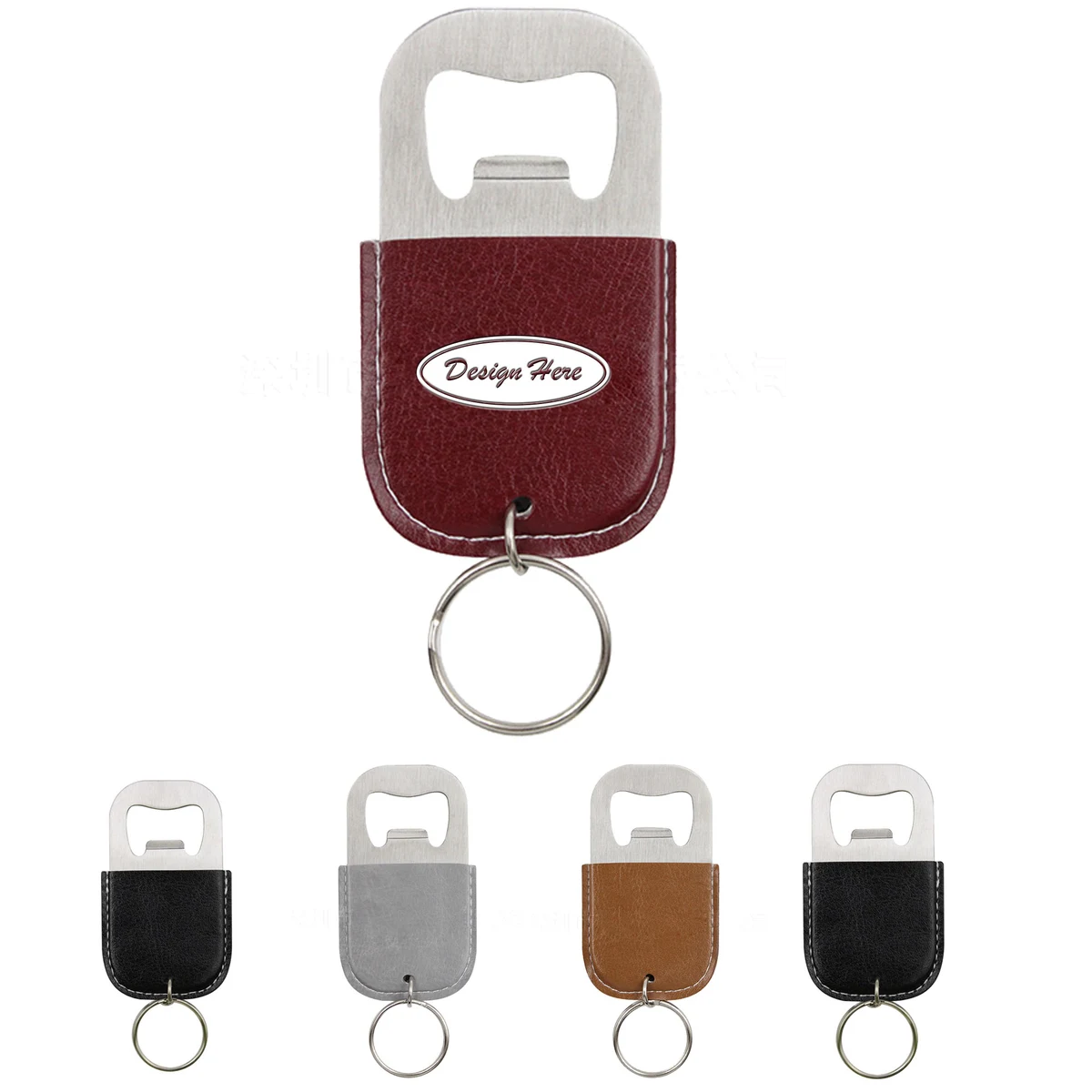 PU Leather Keychain with Bottle Opener 1