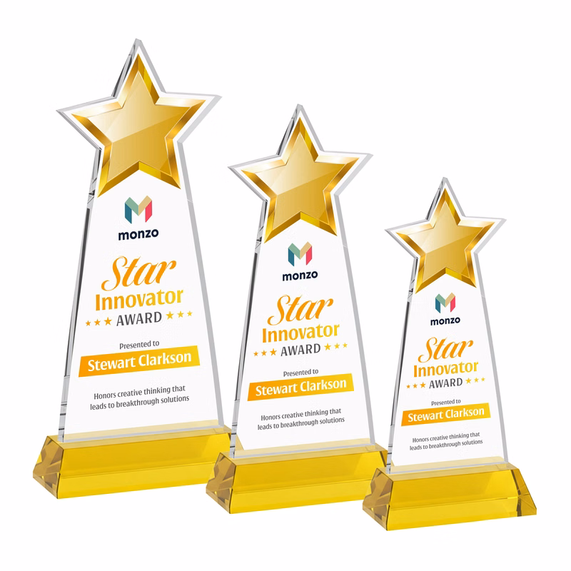 Starlite VividPrint™ Award on Hartford Base - Gold