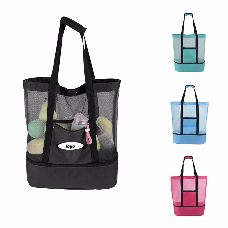 Cooler Mesh Beach Bag for Picnic Use