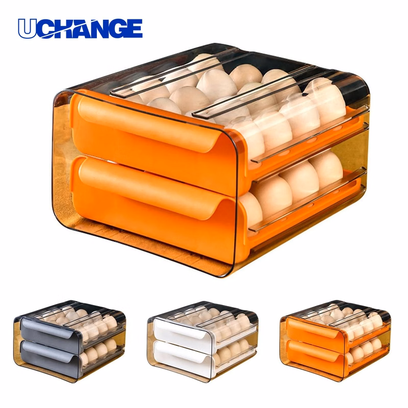 Plastic Egg Storage Box Kitchen Organizer