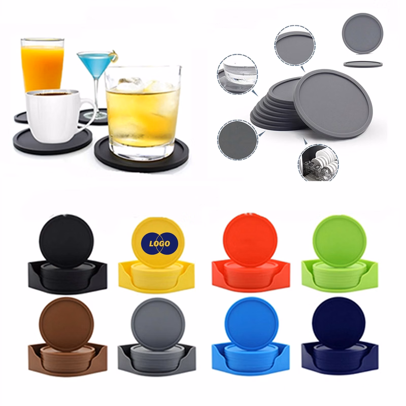 Safe 4" Thick Silicone Non-Slip Drink Coaster