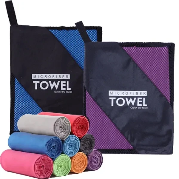 Microfibre Quick Dry Beach Towel With Mesh Bag 1
