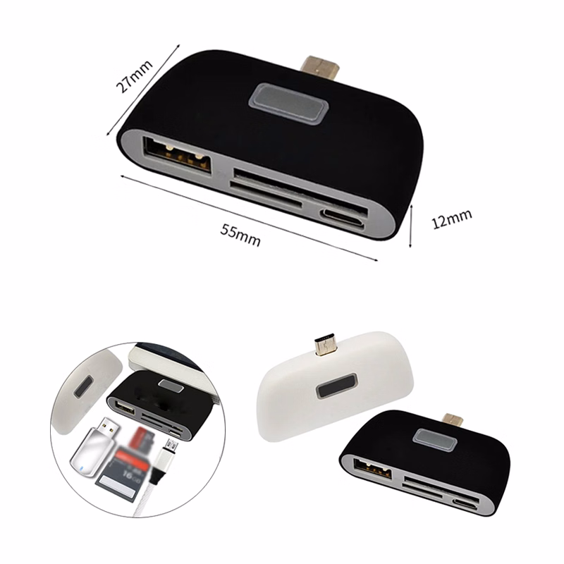 4 in 1 OTG/TF/SD Smart Card Reader Adapter for Mobile Phone