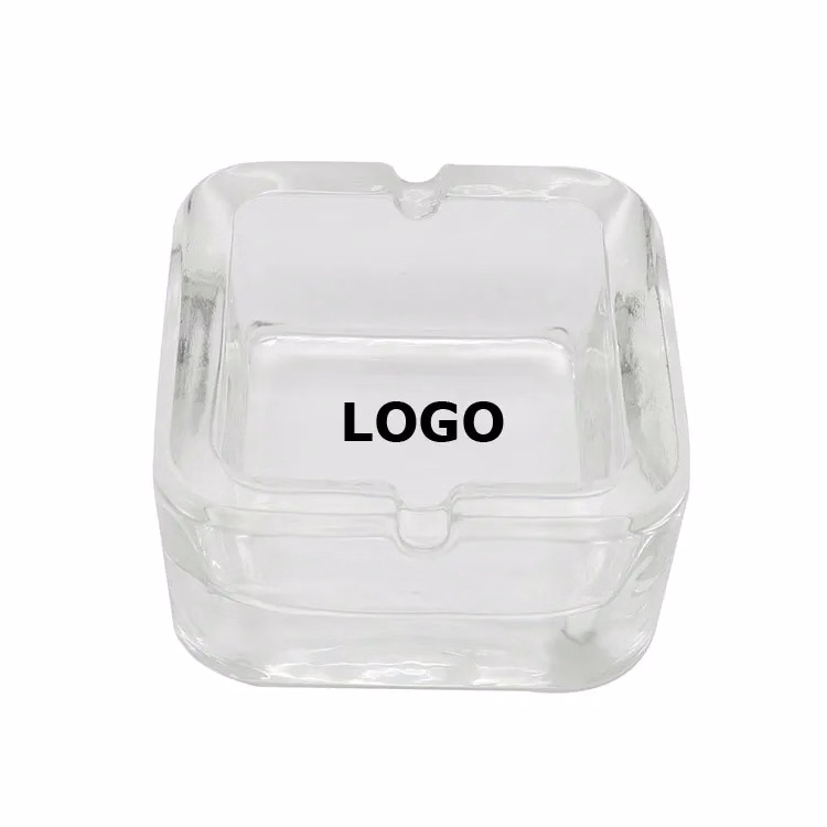 3.8'' Square Glass Cigarette Ashtray