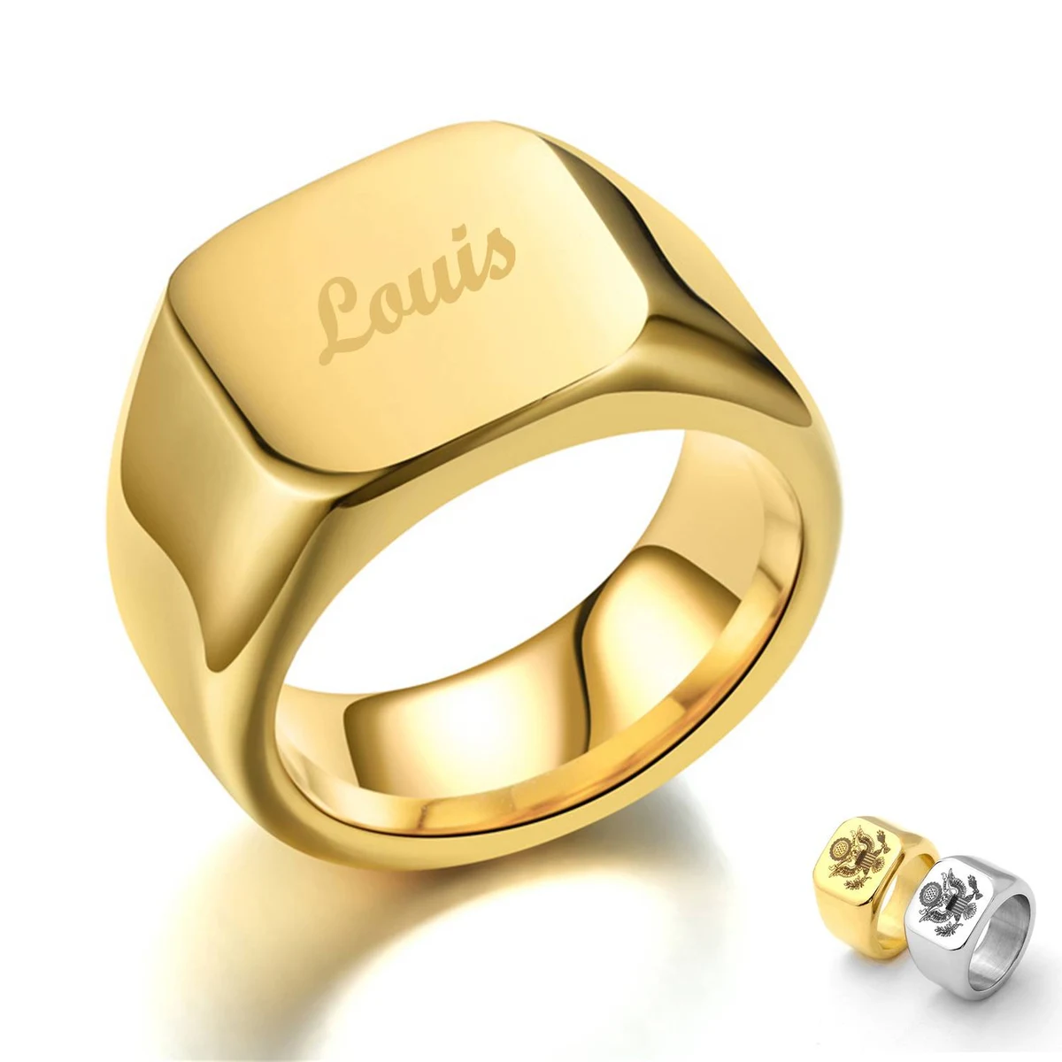 Punk Style Personalized Cast Titanium Steel Ring 1