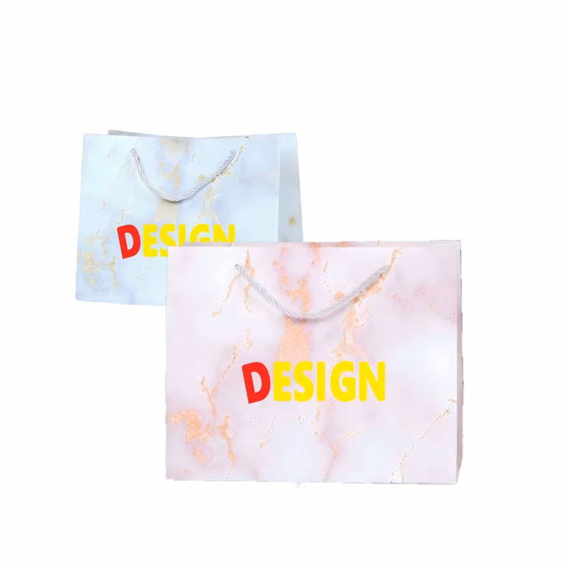 Premium 250g Paper Tote Bag with Custom Hot Stamping