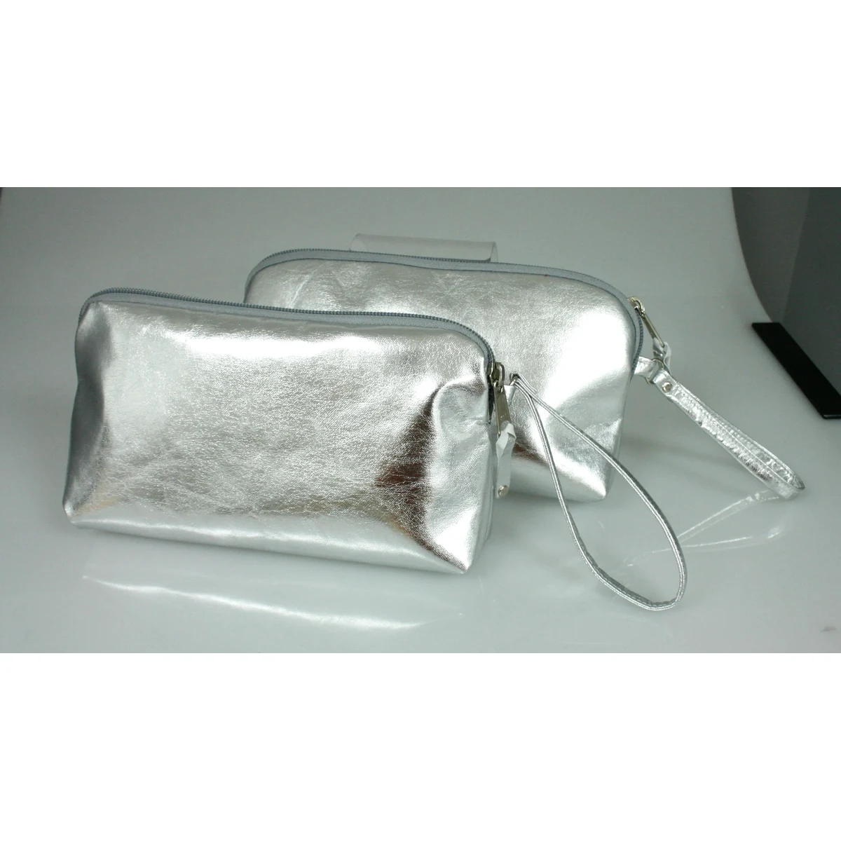 Silver Zippered Wristlet (8"w x 6"h) 1