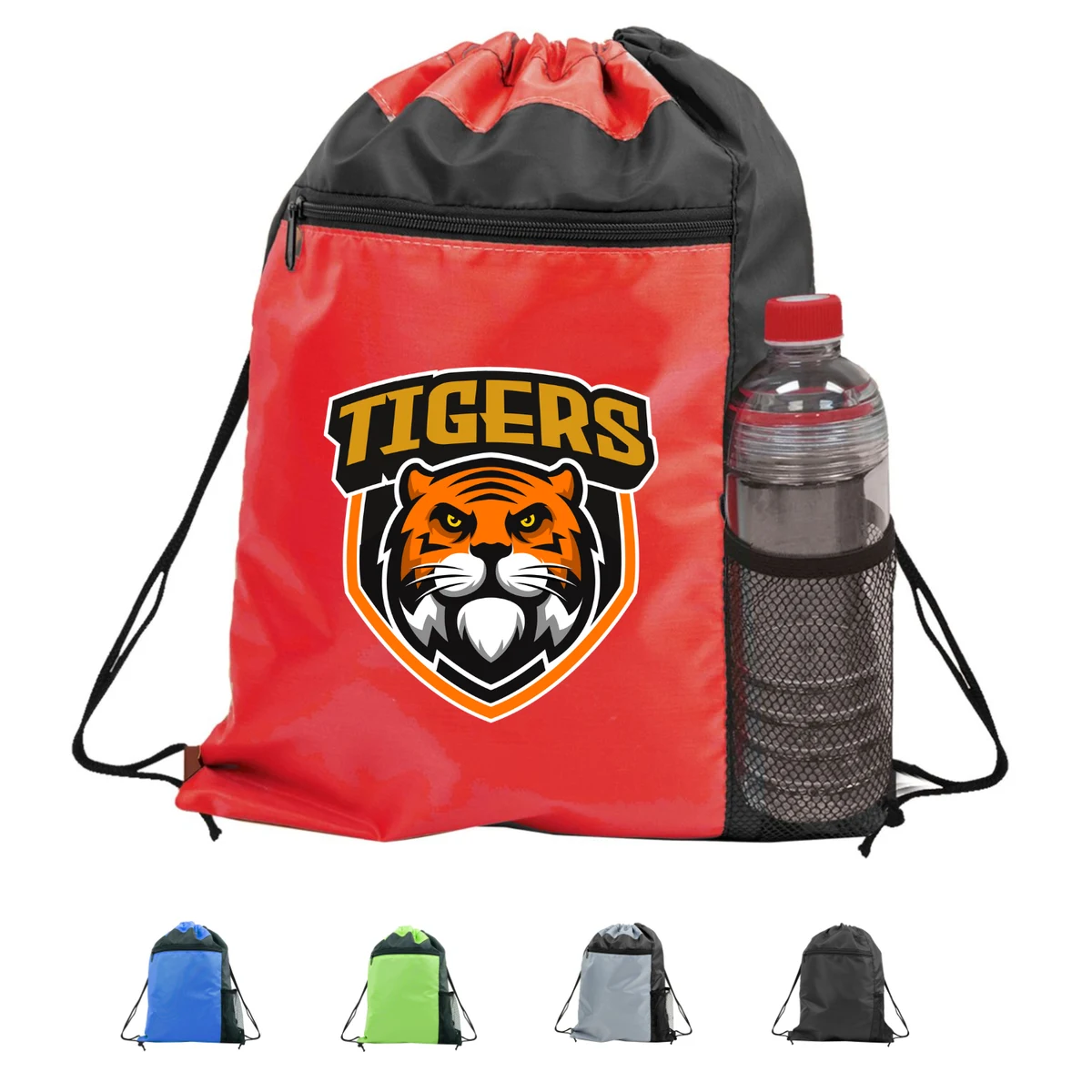 Color Block Drawstring Backpack 1
