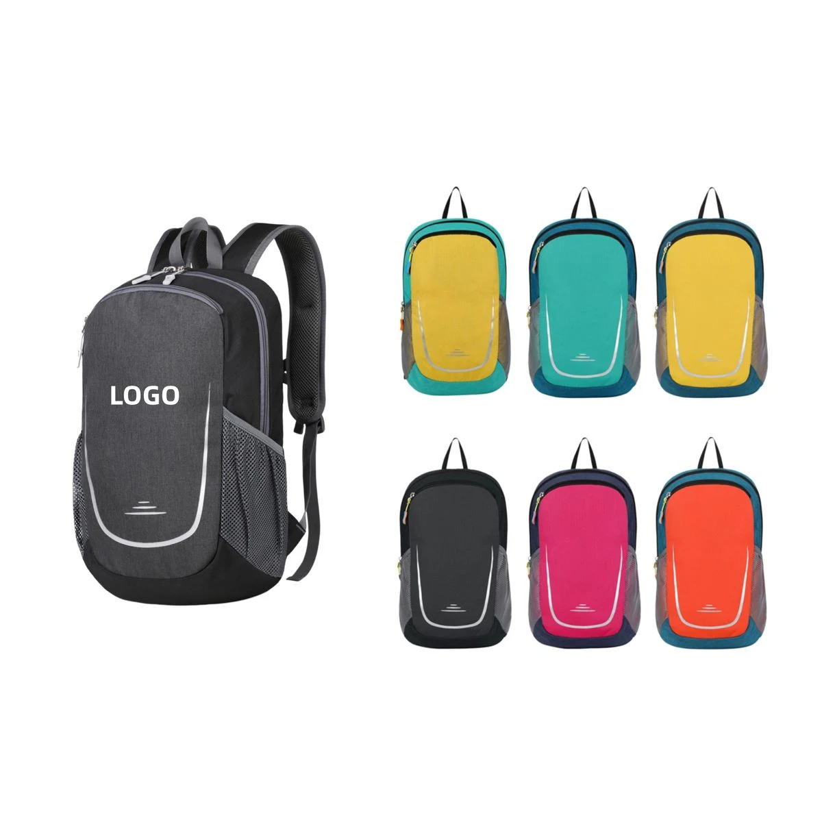 Reflective Strip Side Mesh Daypack 1