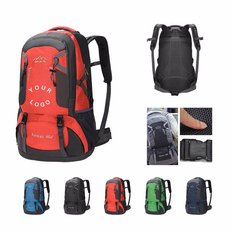 60L Waterproof Nylon Hiking Backpack