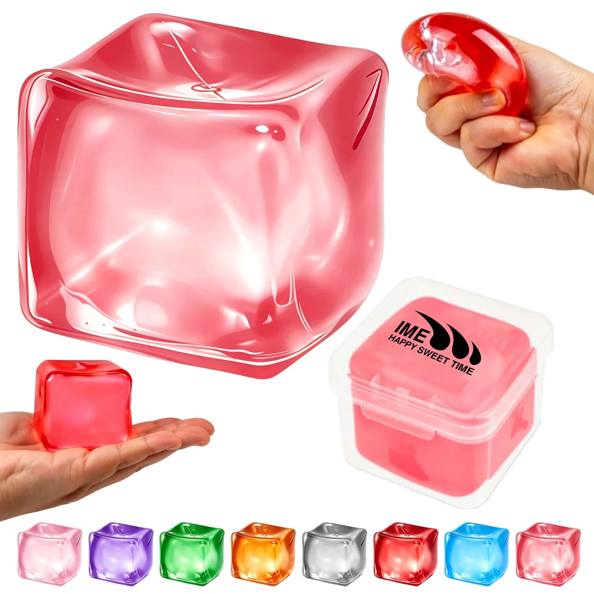 Ice Cube Stress Relief Squeezing Toy With Clear Box 1