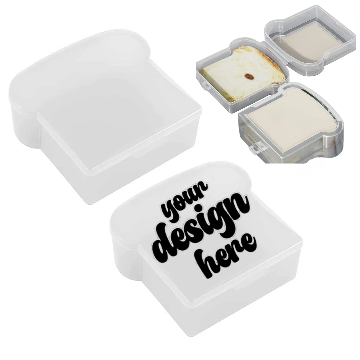 Plastic Sandwich Container Toast Shaped Sandwich Box 1