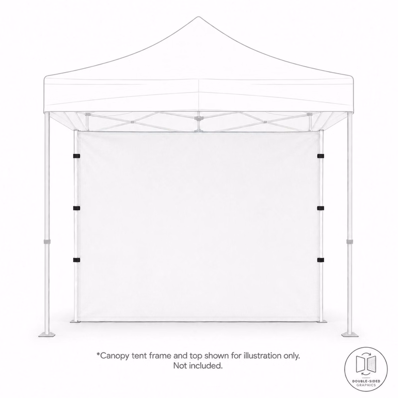Privacy Wall for 10x10 Tent, White, Blank