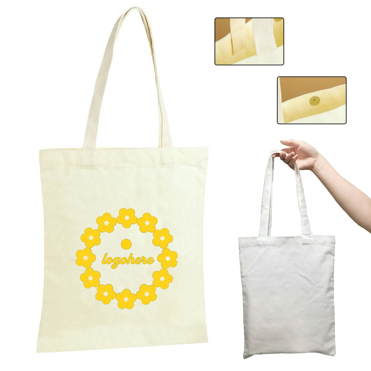 Premium Logo Tote Bag, custom tote bag with logo imprint 1