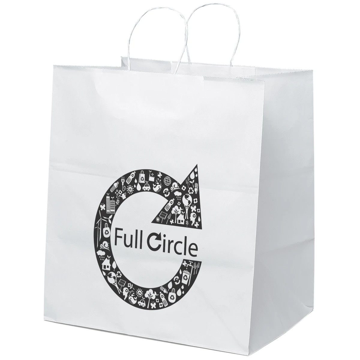 Brute - White Shopper - Flexo Ink Print 1