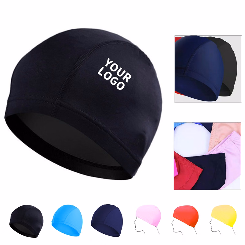 Polyester Swim Cap Elastic Design 8" X 5.5"