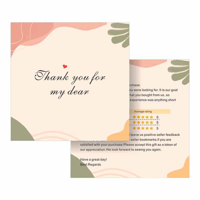 Thank You Card with Eggshell Pattern