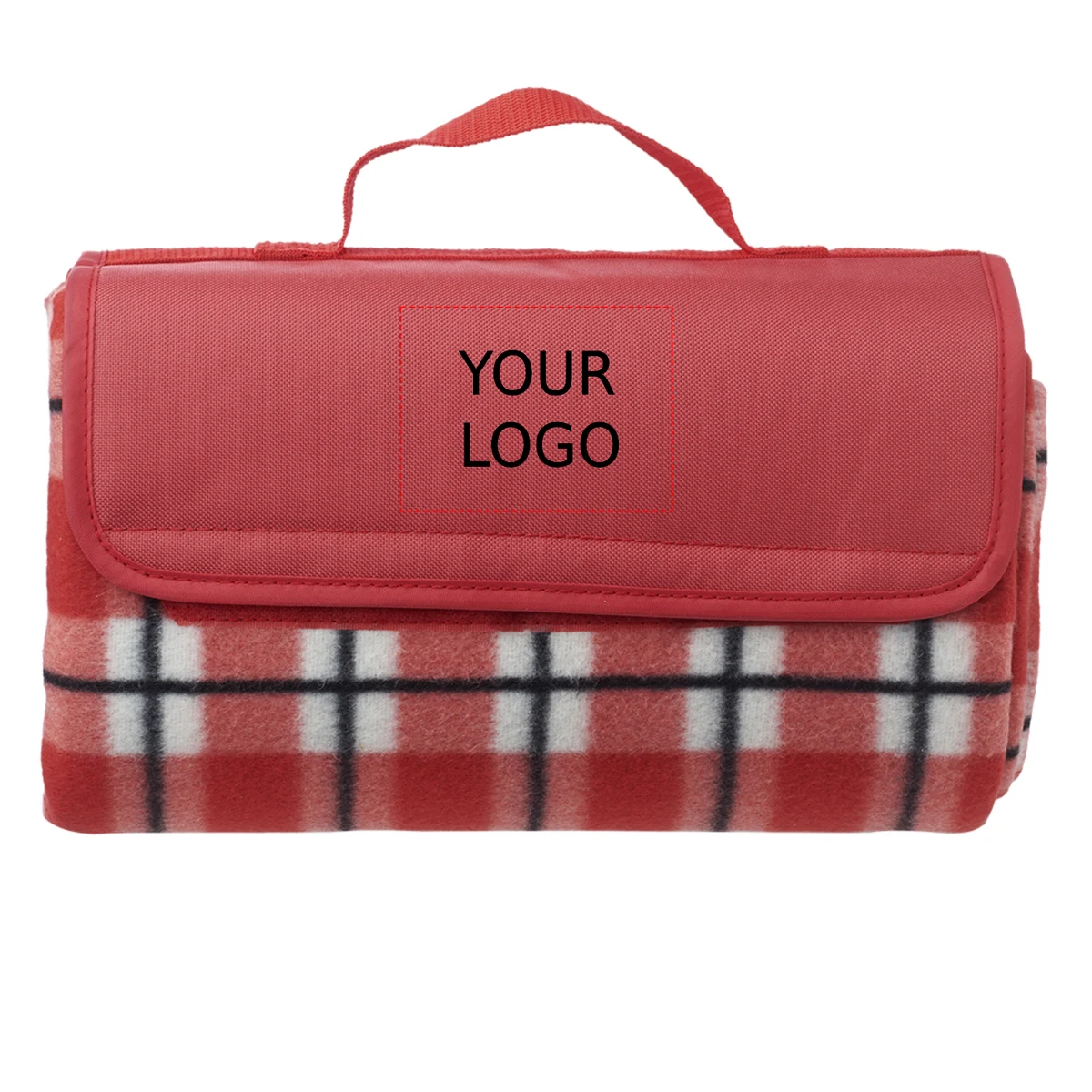 Checkered Roll-Up Picnic Blanket 1