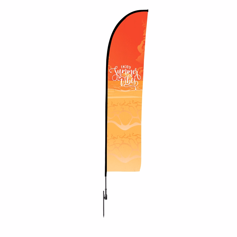 6ft Blade Shape Feather Flag Kit - 2 Side Imprint