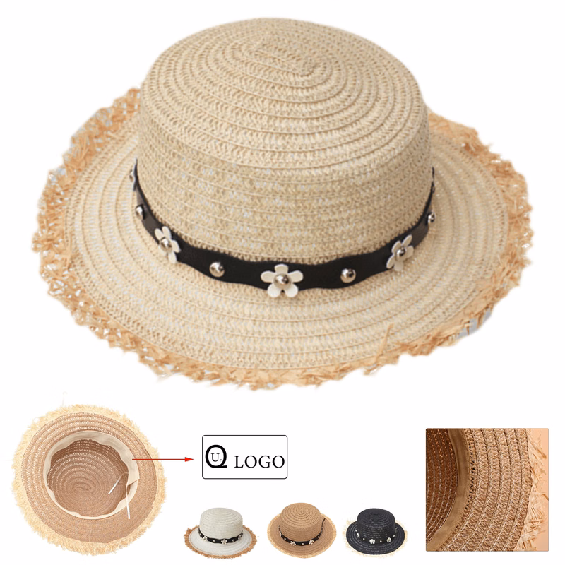 Summer Flower Beach Straw Hat For Adults