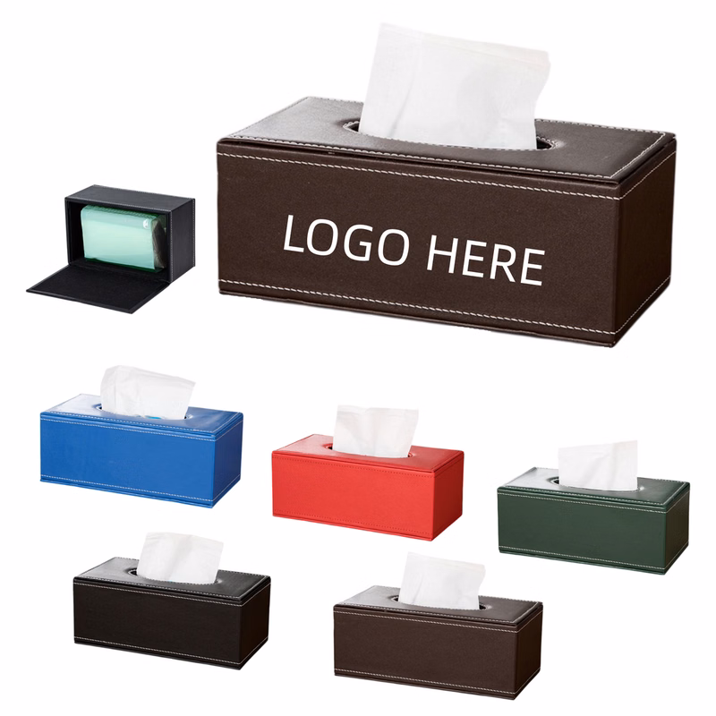 Business Style PU Leather Tissue Box