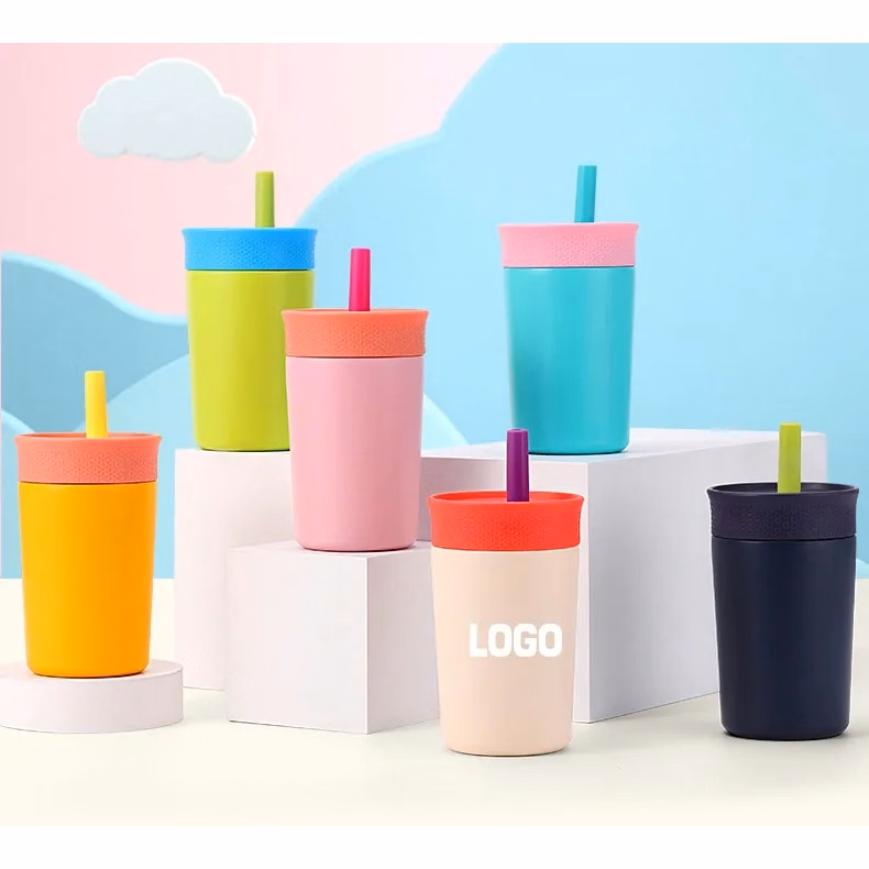 12 oz Stainless Steel Kids Tumbler with Straw