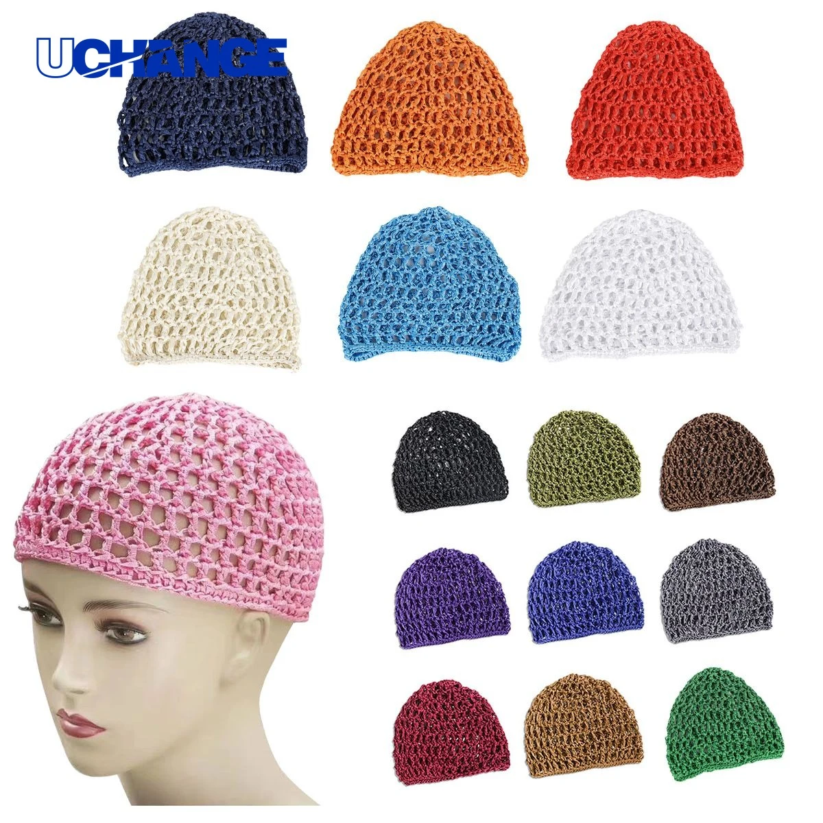 Solid Color Knitted Mesh Hat for Casual Wear 1