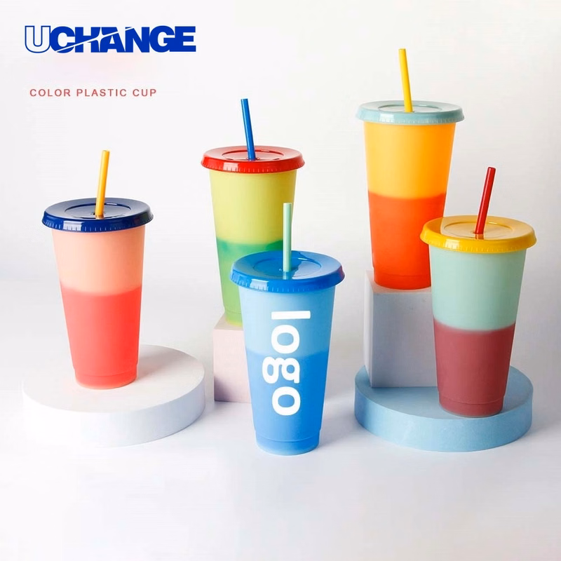 24oz Reusable Color Changing Cup Drinkware for Summer Events & Promotions