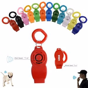 Whistle Durable Metal Pet Training Clicker With Wrist Band