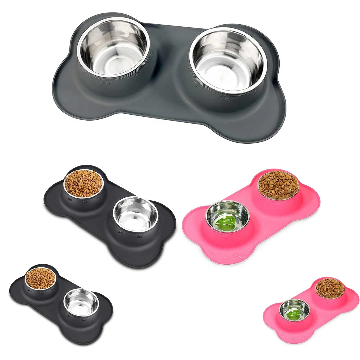 Pet Deluxe Dog Bowls Stainless Steel Dog Bowls 1
