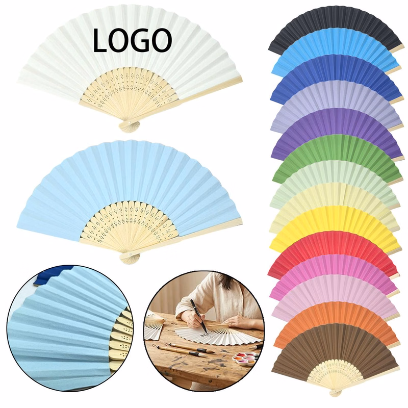 Solid Color Hand Painting Fans