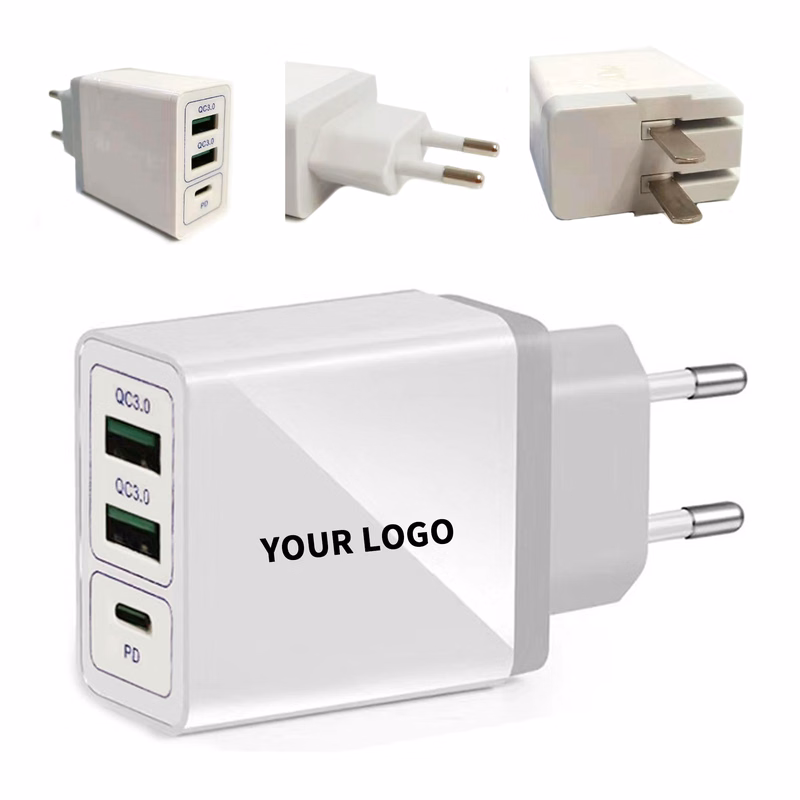 Three Port Fast Charging Power Adapter Cube